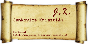 Jankovics Krisztián névjegykártya