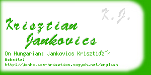 krisztian jankovics business card